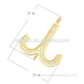 CZ Micro Pave Saucy Moustache Jewelry Connector Luxury Simple Designer Loop Hook Jewelry Findings